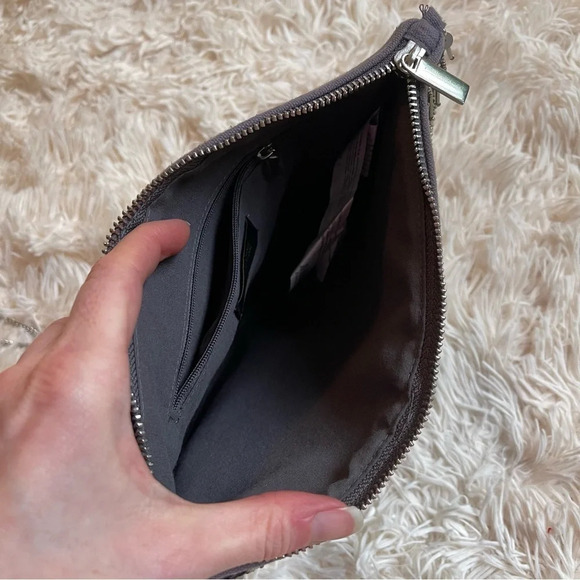 Vintage sfera femme collection brasses cross body purse clutch zipped gray - Picture 6 of 10